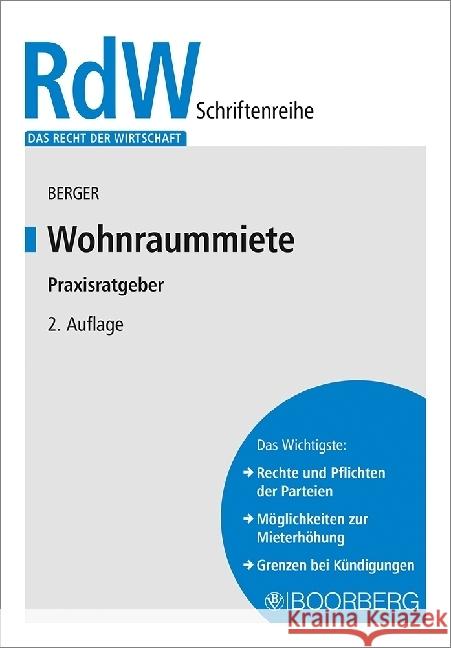 Wohnraummiete Berger, Hannes 9783415076839 Richard Boorberg Verlag - książka