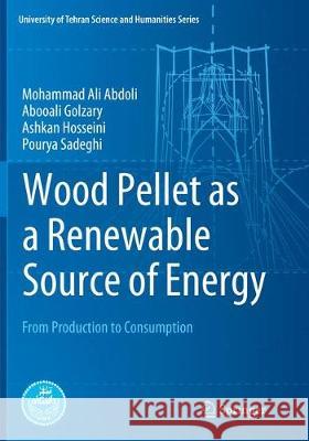 Wood Pellet as a Renewable Source of Energy: From Production to Consumption Abdoli, Mohammad Ali 9783030090036 Springer - książka