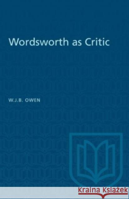 WORDSWORTH AS CRITIC  9781487579111 TORONTO UNIVERSITY PRESS - książka