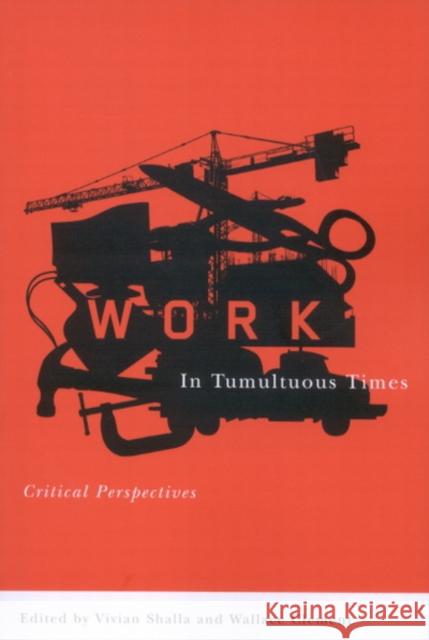 Work in Tumultuous Times: Critical Perspectives Vivian Shalla Wallace Clement 9780773531406 McGill-Queen's University Press - książka