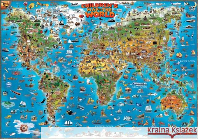 World children's map wall map laminated  9781905502226 The Genuine Company Limited - książka