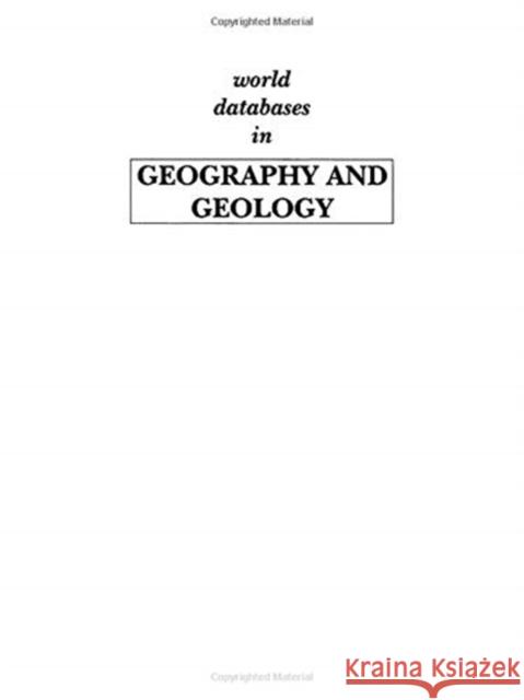 World Databases in Geography and Geology Chris Armstrong   9783598243134 K G Saur Verlag - książka