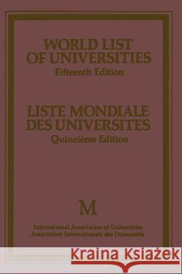 World List of Universities / Liste Mondiale Des Universites Aitken, D. J. 9781349038305 Palgrave MacMillan - książka