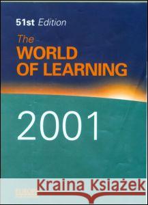 WORLD OF LEARNING 2001    9781857430844 Taylor & Francis - książka