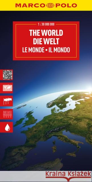 World Political Marco Polo Folded Map with Flags Marco Polo 9783575022257 MAIRDUMONT GmbH & Co. KG - książka