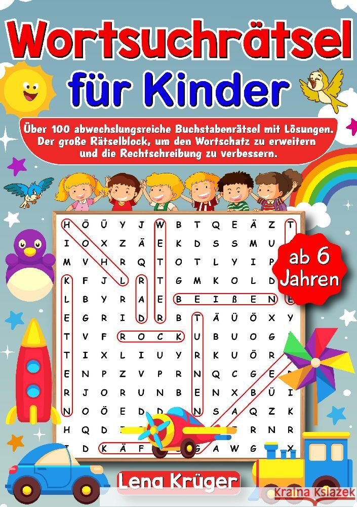 Wortsuchrätsel für Kinder ab 6 Jahren Krüger, Lena 9783384127808 Nova Mente Verlag - książka