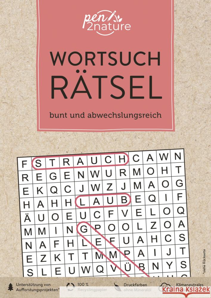 Wortsuchrätsel - bunt und abwechslungsreich pen2nature 9783987640230 Good Life Books & Media GmbH - książka