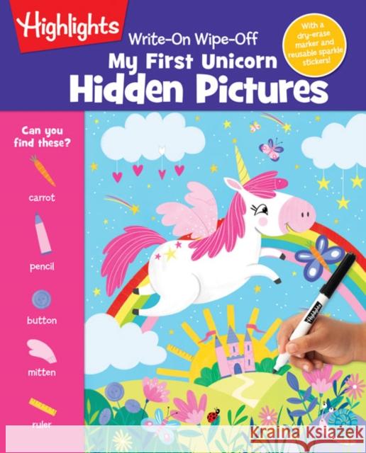 Write-On Wipe-Off My First Unicorn Hidden Pictures Highlights 9781644728949 Highlights Press - książka