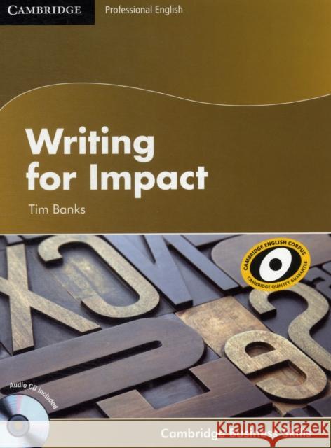 Writing for Impact Student's Book with Audio CD Banks Tim 9781107603516 Cambridge University Press - książka