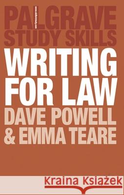 Writing for Law Dave Powell 9780230236448 PALGRAVE MACMILLAN - książka