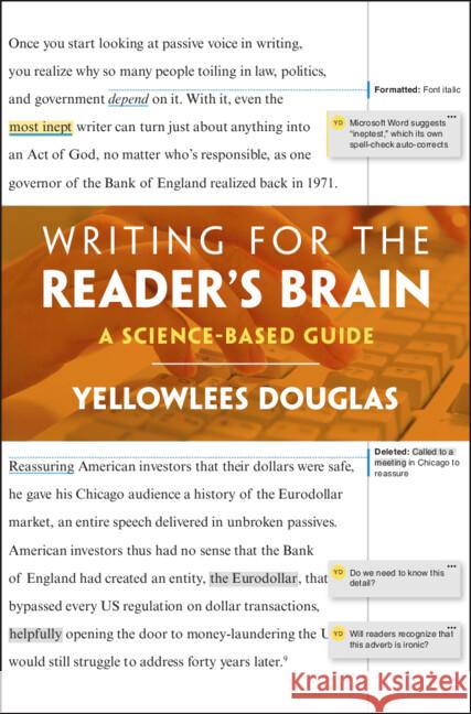 Writing for the Reader's Brain: A Science-Based Guide Yellowlees Douglas 9781009221832 Cambridge University Press - książka