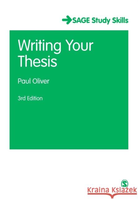 Writing Your Thesis Paul Oliver 9781446267851  - książka