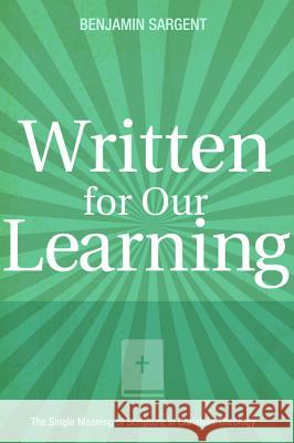 Written for Our Learning Benjamin C. Sargent 9781498278560 Cascade Books - książka