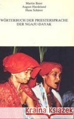 Wörterbuch Der Priestersprache Der Ngaju-Dayak Baier, M. 9789067652278 Brill - książka