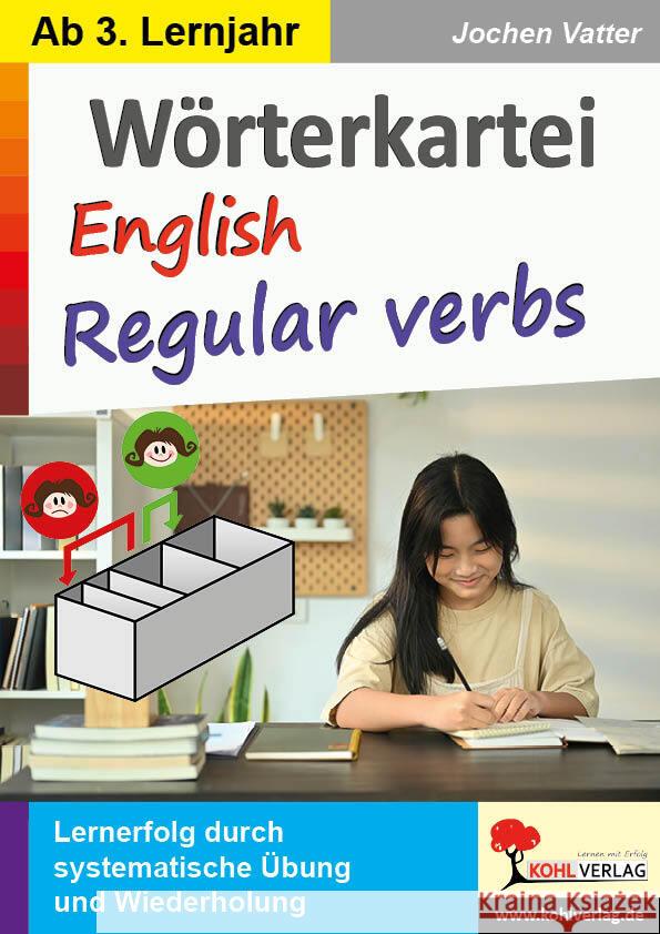 Wörterkartei English regular verbs Vatter, Jochen 9783988411266 KOHL VERLAG Der Verlag mit dem Baum - książka