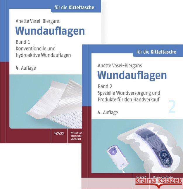 Wundauflagen für die Kitteltasche, 2 Bde. Vasel-Biergans, Anette 9783804733077 Wissenschaftliche Verlagsgesellschaft - książka