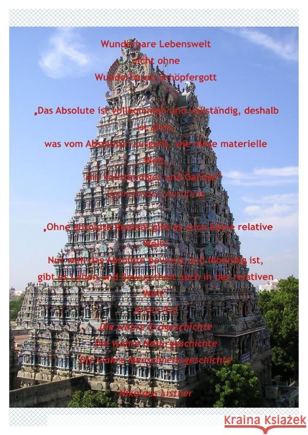 Wunderbare Lebenswelt nicht ohne wunderbaren Schöpfergott Listner, Nikolaus 9783759873446 epubli - książka