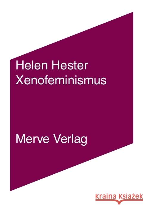 Xenofeminismus Hester, Helen 9783962730130 Merve - książka