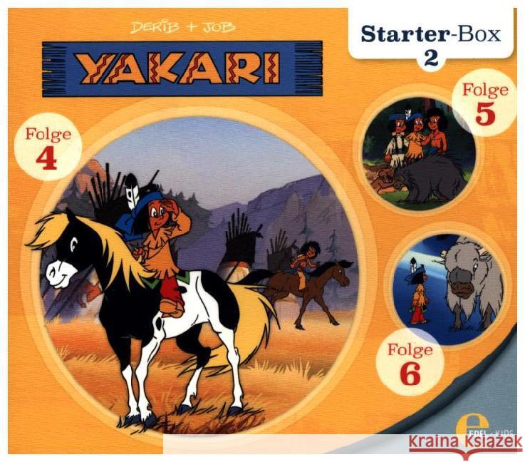 Yakari - Starter-Box. Tl.2, 3 Audio-CD : Folge 4-6  4029759109358 Edel Germany CD / DVD - książka