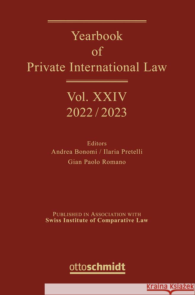 Yearbook of Private International Law Vol. XIV - 2022/2023  9783504080242 Schmidt (Otto), Köln - książka
