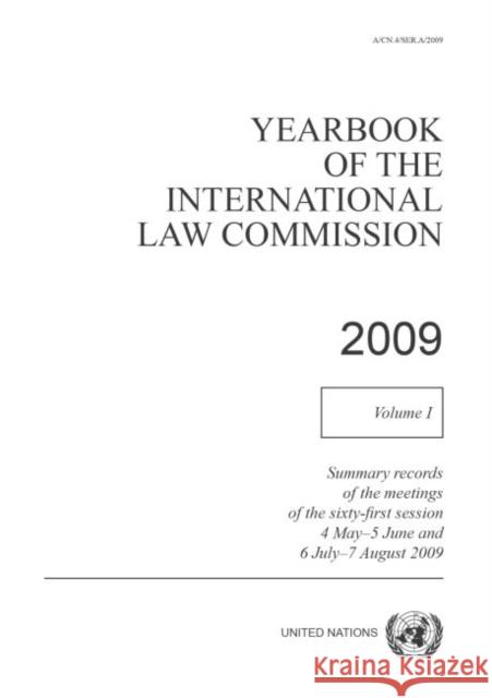 Yearbook of the International Law Commission 2009, Vol. I United Nations Publications 9789211338393 United Nations - książka