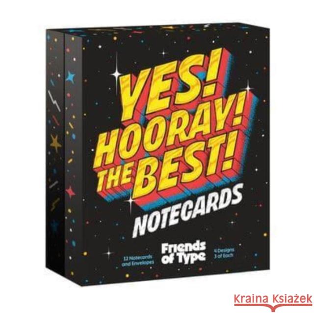 Yes! Hooray! The Best! A Notecard Collection by Friends of Type  9781454952800 Union Square & Co. - książka