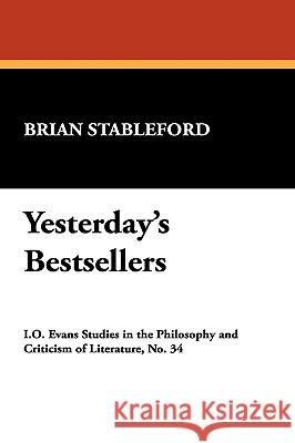 Yesterday's Bestsellers Brian Stableford 9780809509065  - książka