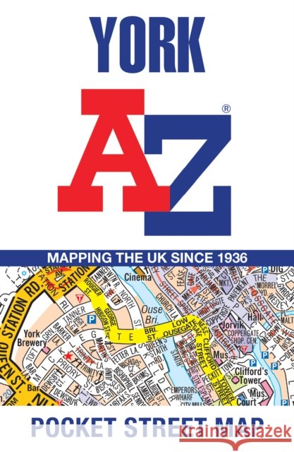York A-Z Pocket Street Map: Accurate Street Map for Easy Navigation A-Z Maps 9780008657390 HarperCollins Publishers - książka