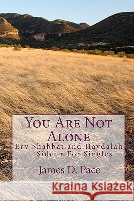 You Are Not Alone: Erv Shabbat to Havdalah ... Siddur For Singles Pace, James D. 9781442131767 Createspace - książka