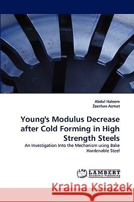 Young's Modulus Decrease after Cold Forming in High Strength Steels Abdul Haleem, Zeeshan Azmat 9783838376165 LAP Lambert Academic Publishing - książka