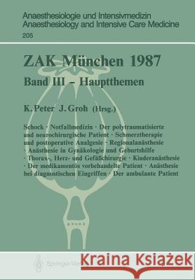 Zak München 1987: Band III -- Hauptthemen Peter, K. 9783540193852 Springer - książka