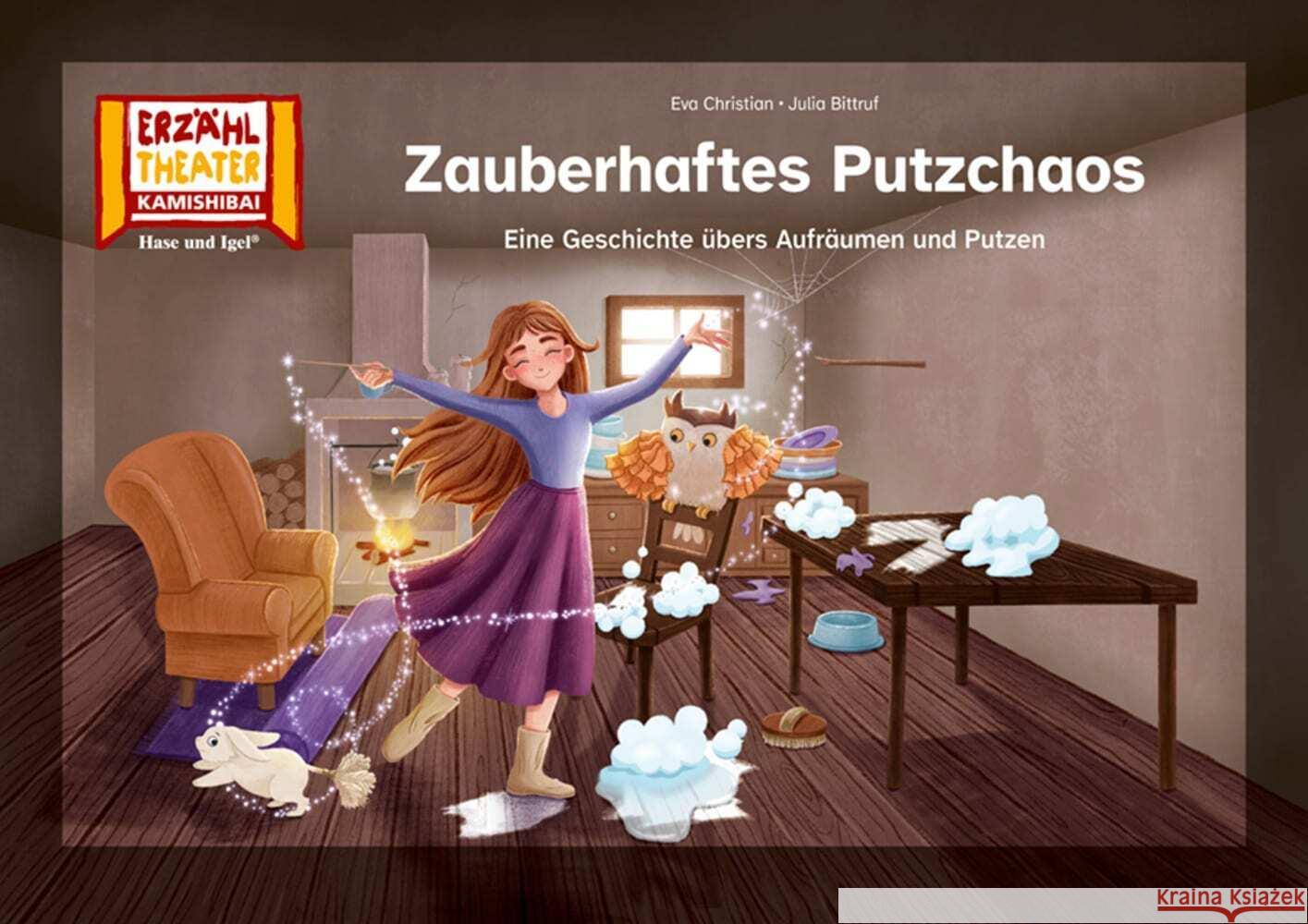 Zauberhaftes Putzchaos / Kamishibai Bildkarten Christian, Eva 4260505832582 Hase und Igel - książka