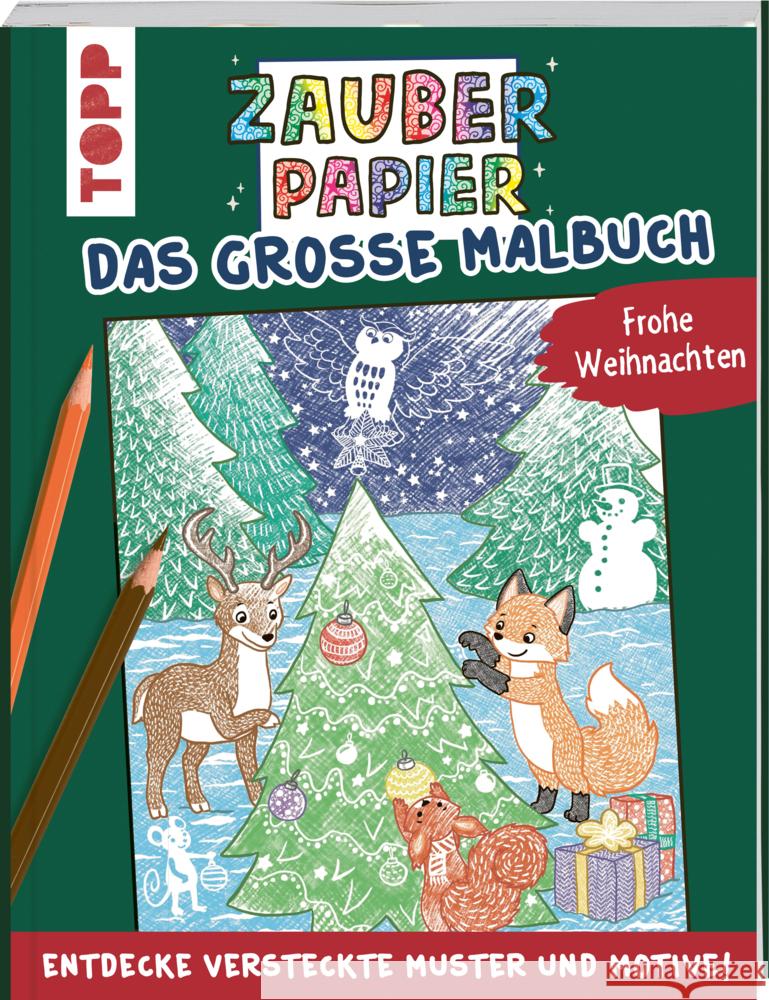 Zauberpapier - Das große Malbuch - Frohe Weihnachten Hecher, Mimi 9783735890191 Frech - książka