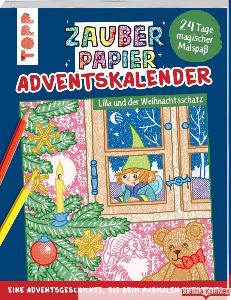 Zauberpapier Adventskalender - Lilla und der Weihnachtsschatz Pautner, Norbert 9783735890030 Frech - książka