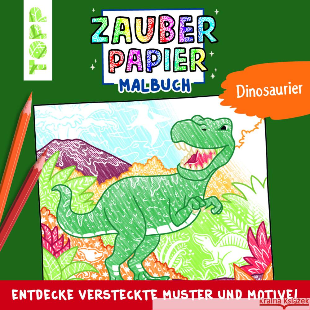 Zauberpapier Malbuch Dinosaurier Pitz, Natascha 9783735890740 Frech - książka