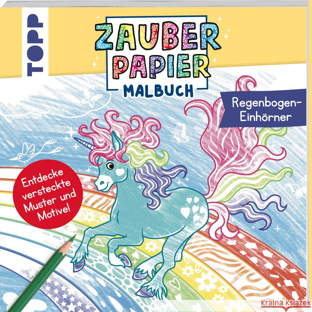 Zauberpapier Malbuch Regenbogen-Einhörner Hecher, Bibi 9783735892447 Frech - książka