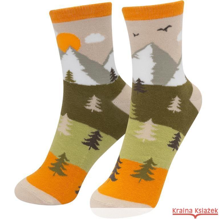 Zaubersocken Motiv Fernweh Berge  4036018484217 sheepworld - książka