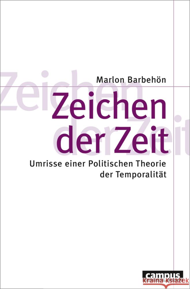 Zeichen der Zeit Barbehön, Marlon 9783593518251 Campus Verlag - książka