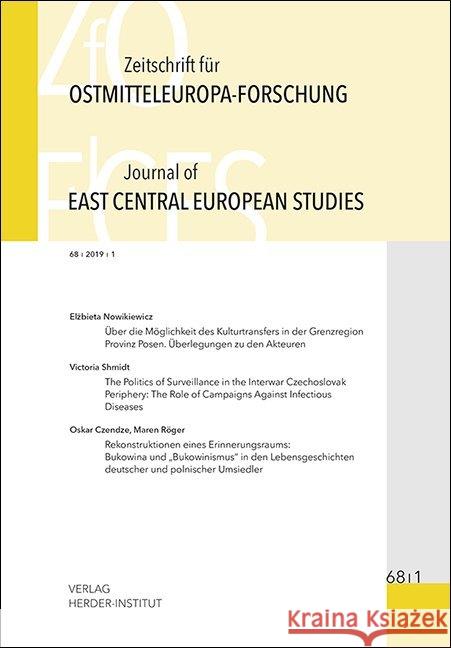 Zeitschrift für Ostmitteleuropa-Forschung : Journal of East Central European Studies  9783879694495 Wissenschaftsforum/Verlag Herder-Institut - książka