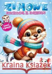 Zimowe kolorowanie ze zwierzakami praca zbiorowa 9788382498769 Kredka - książka