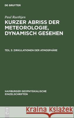 Zirkulationen Der Atmosphäre Raethjen, Paul 9783112305546 de Gruyter - książka