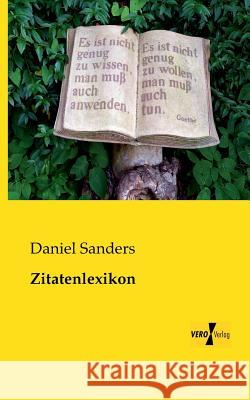 Zitatenlexikon Daniel Sanders 9783956105326 Vero Verlag - książka