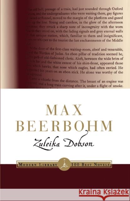 Zuleika Dobson Max Beerbohm 9780375752483 Modern Library - książka