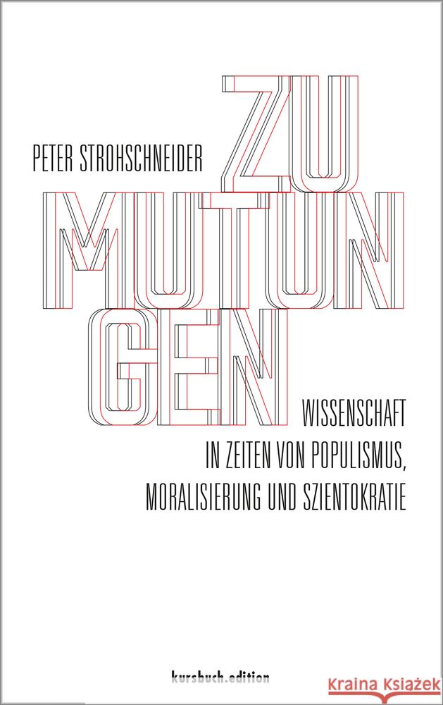 Zumutungen Strohschneider, Peter 9783961961542 Kursbuch Kulturstiftung - książka