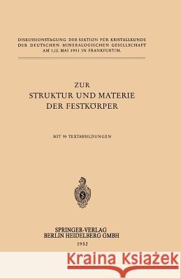 Zur Struktur Und Materie Der Festkörper O'Daniel, H. 9783662279199 Springer - książka