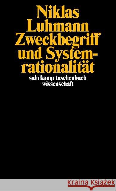 Zweckbegriff und Systemrationalität Luhmann, Niklas 9783518276129 Suhrkamp - książka