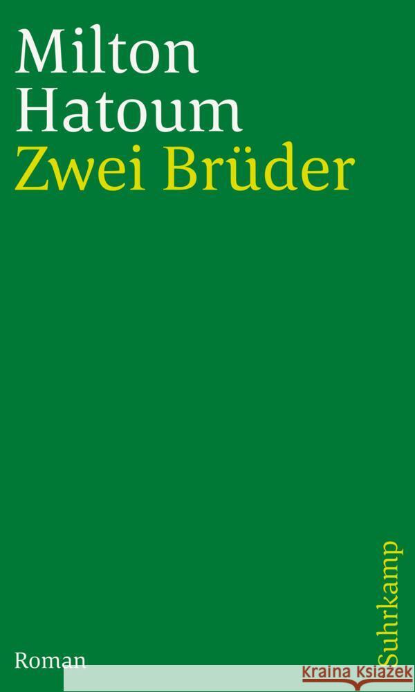 Zwei Brüder Hatoum, Milton 9783518243831 Suhrkamp - książka