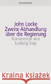 Zweite Abhandlung über die Regierung : Text und Kommentar Locke, John Siep, Ludwig  9783518270073 Suhrkamp - książka