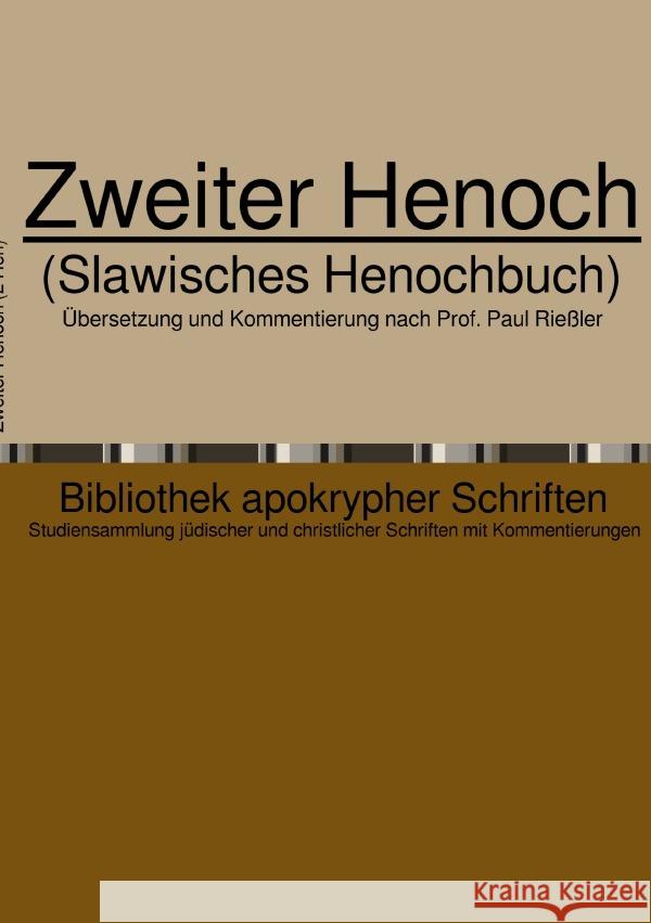 Zweiter Henoch Riessler, Paul 9783819085703 epubli - książka