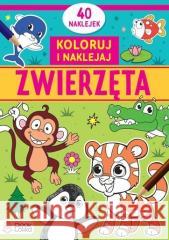 Zwierzęta. Koloruję i naklejam praca zbiorowa 9788367237116 Bookolika - książka